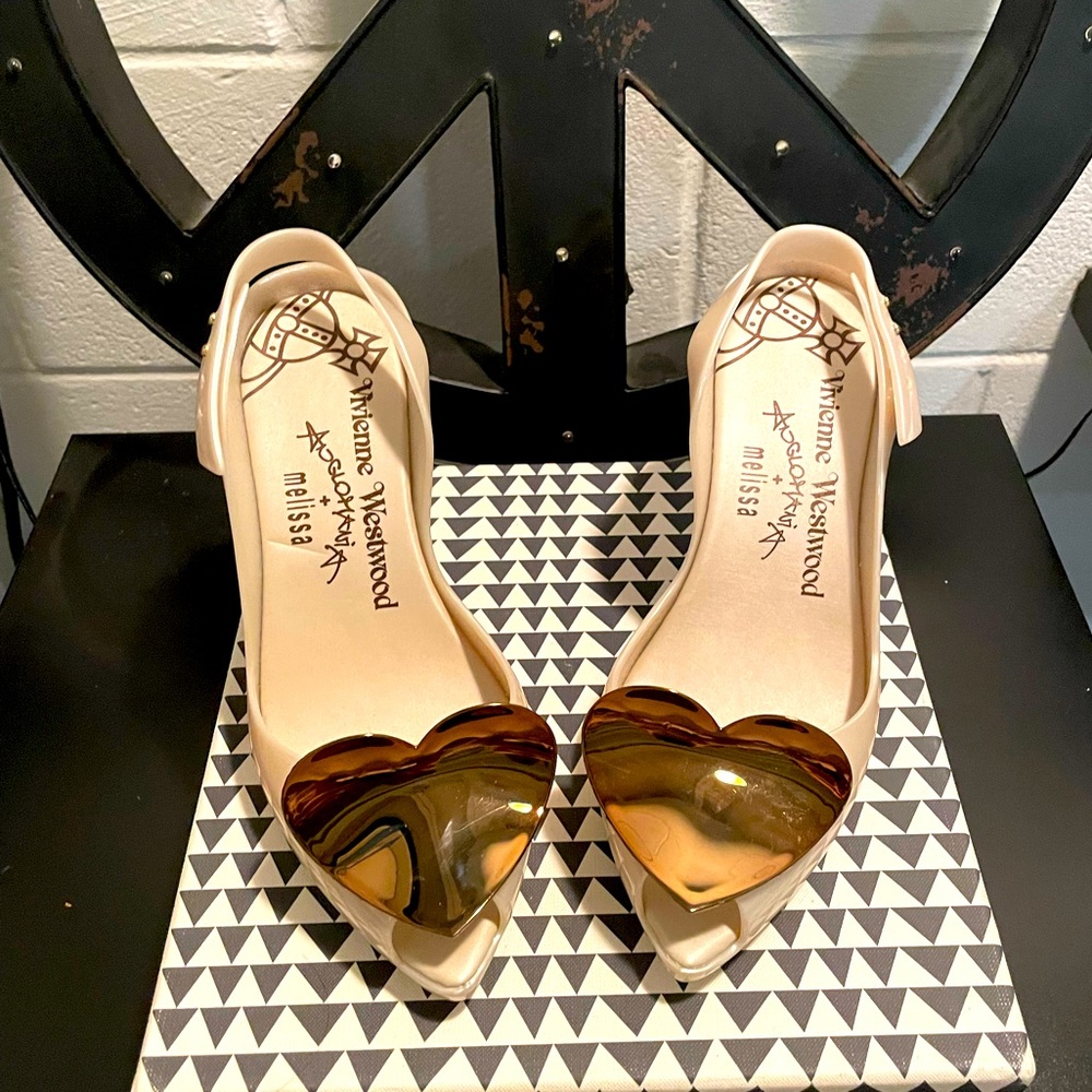 Melissa x Vivienne Westwood Heart Slingback Heels